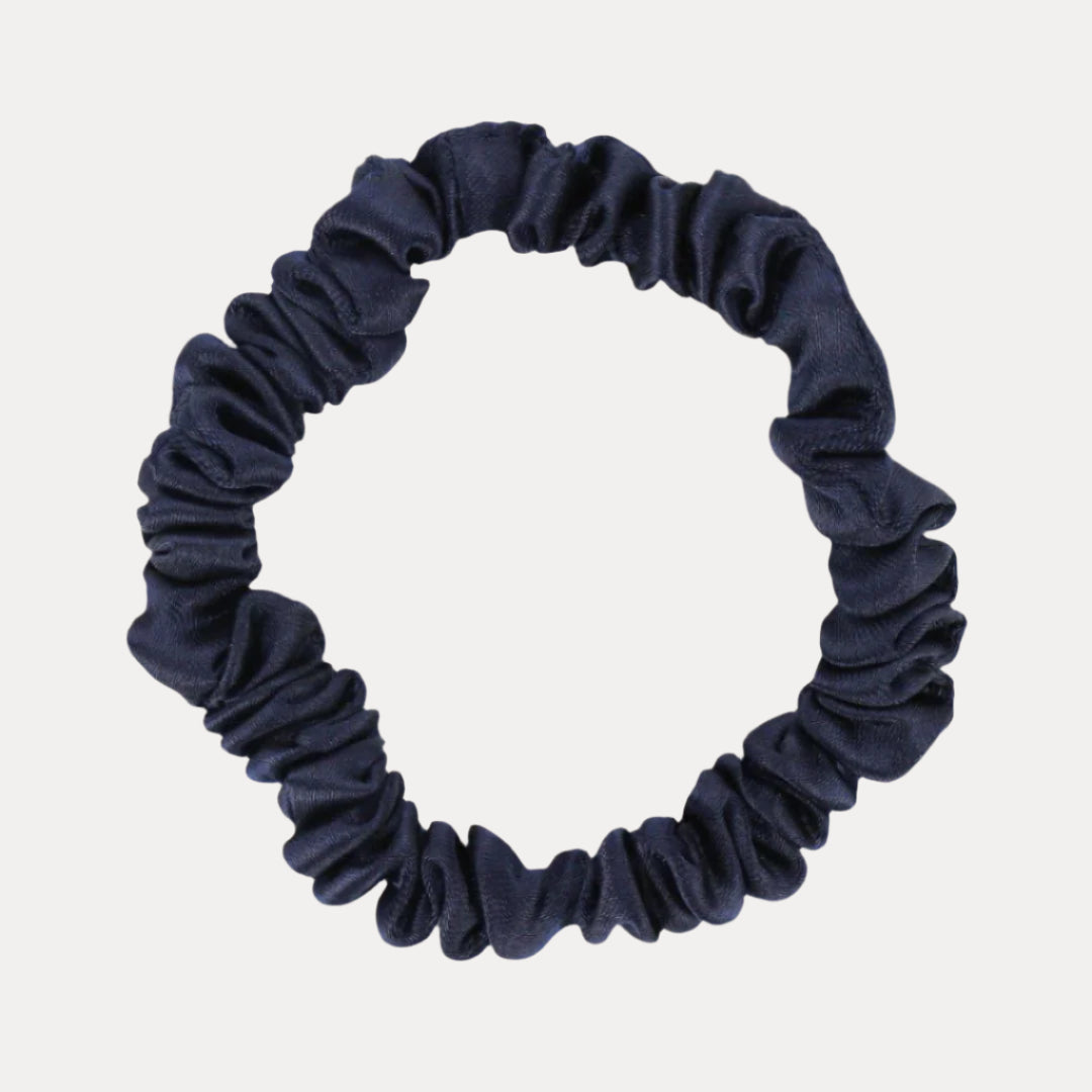 Pack of 7 Assorted Black Scrunchies Set For Women | BuDhaGirl