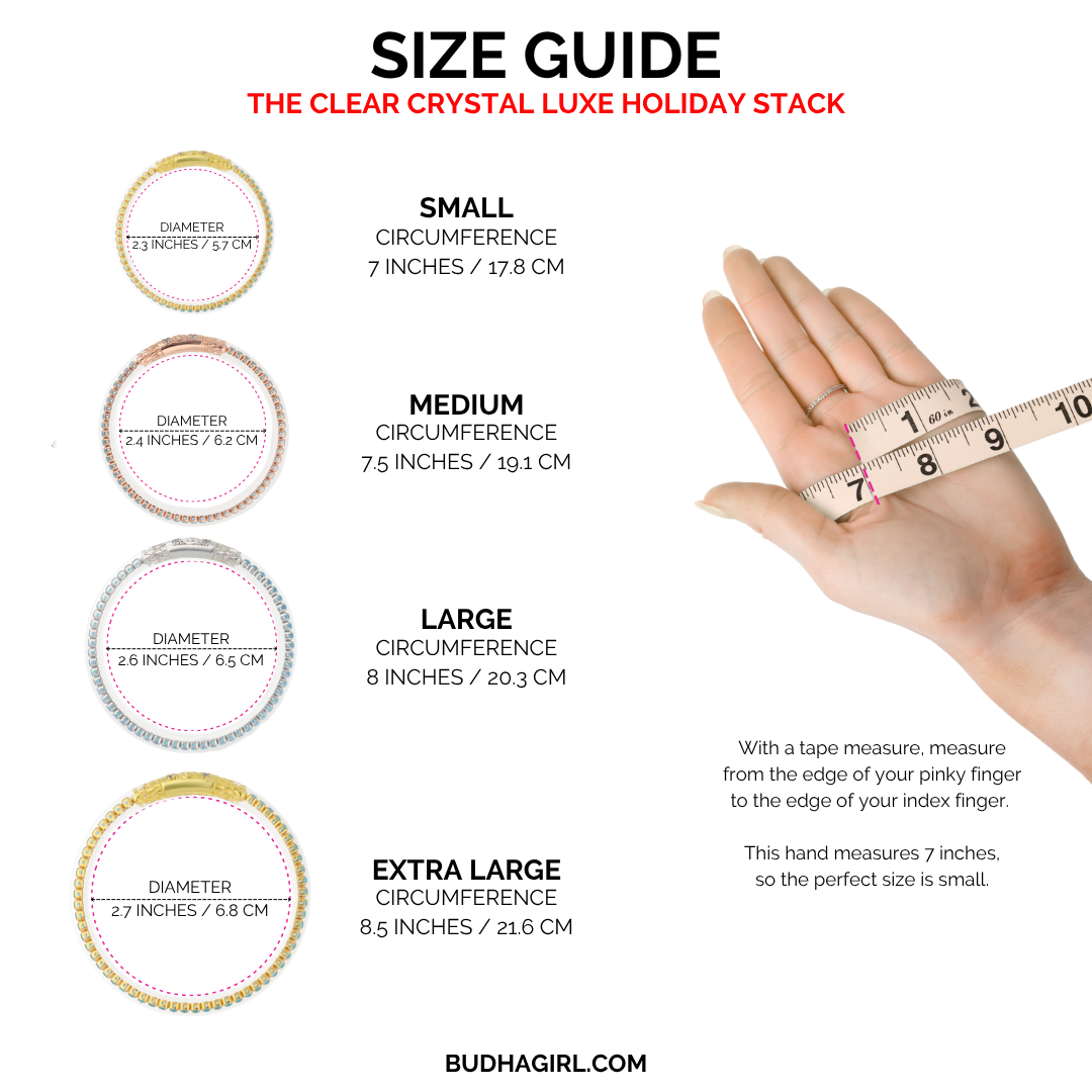 Clear Crystal Luxe Holiday Stack | Bangles, Bracelets, Jewelry | BuDhaGirl