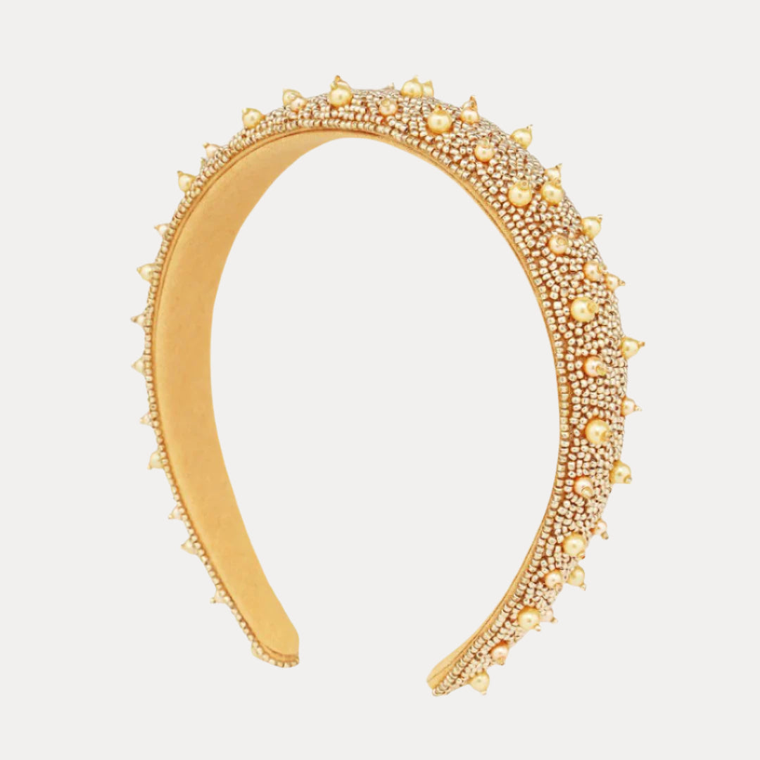 Gold Dot Headband: Elegant and Unique Textured Headband | BuDhaGirl
