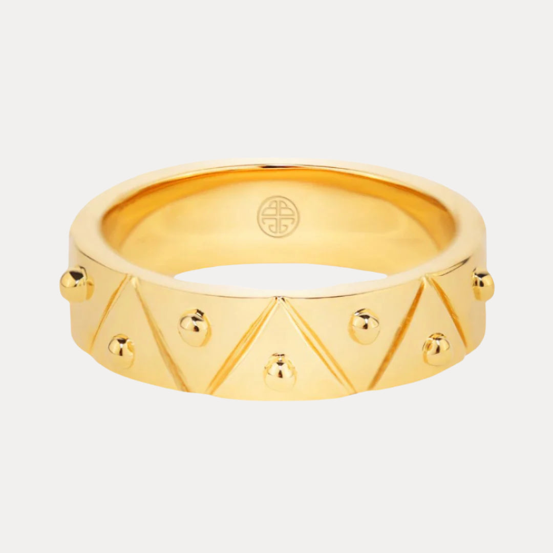 22kt Gold Plated Brass "Feel" Serenity Ring for Women | BuDhaGirl