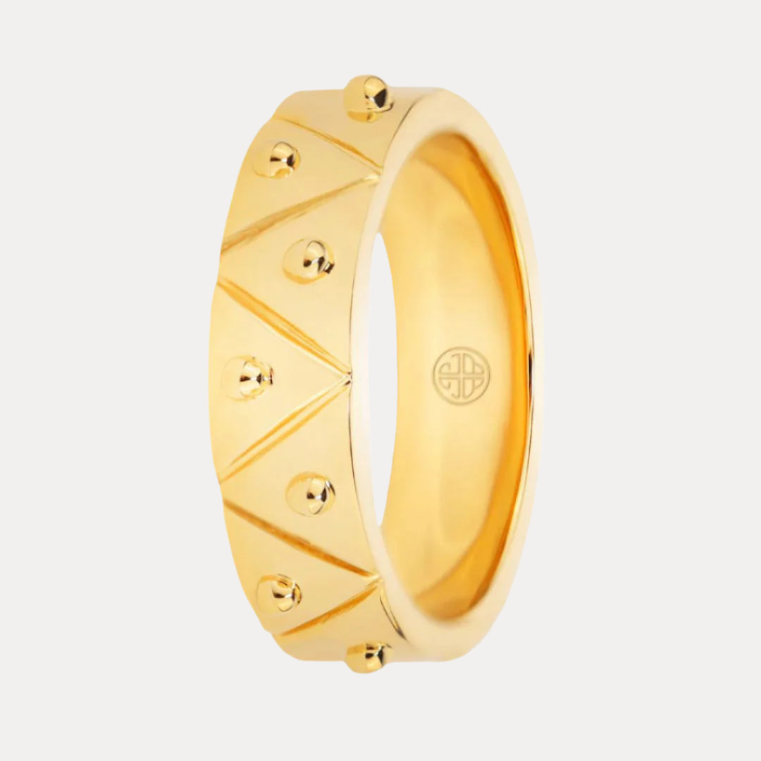 22kt Gold Plated Brass "Feel" Serenity Ring for Women | BuDhaGirl