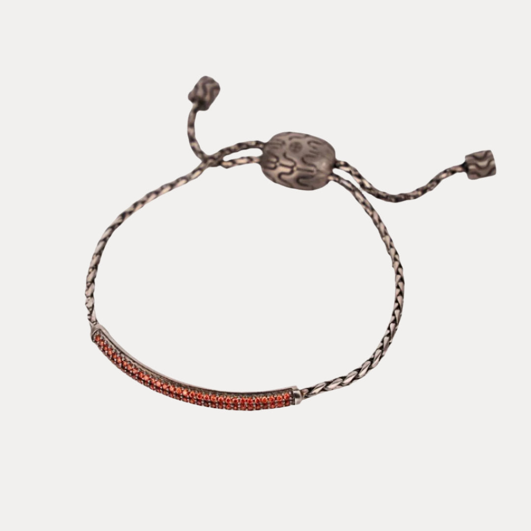 Brad Garnet Birthstone Bracelet For Men | BuDhaHomme by BuDhaGirl