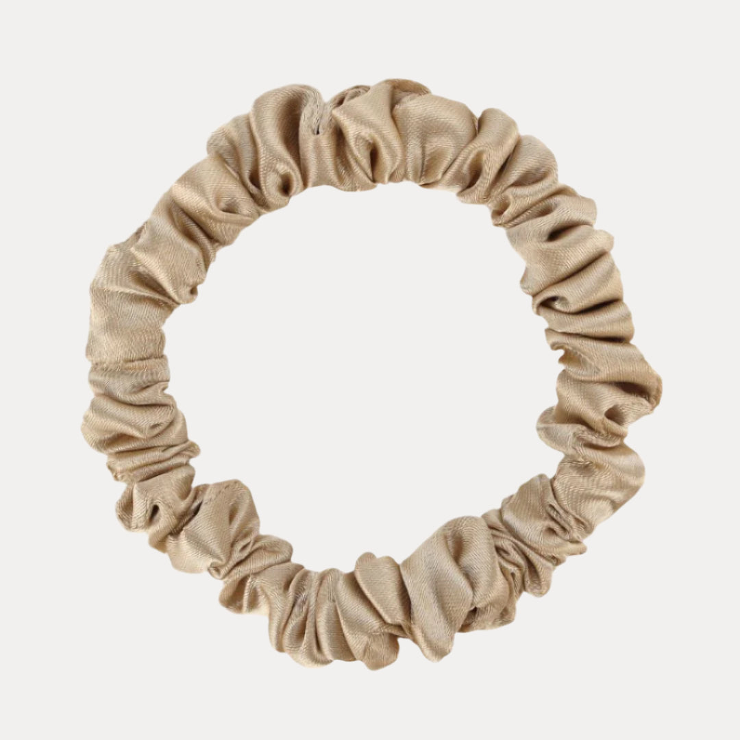 Pack of 7 Assorted Gold Scrunchies Set For Women | BuDhaGirl