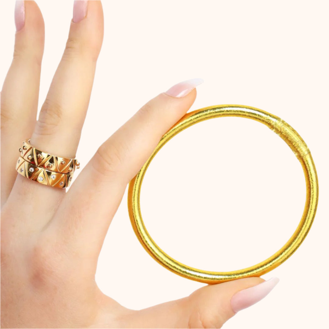 22kt Gold Plated Brass "Light" Serenity Ring for Women | BuDhaGirl