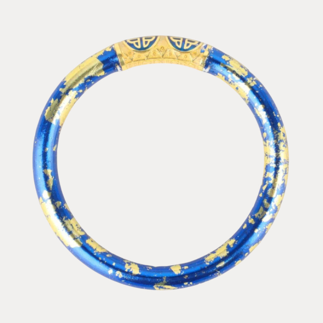 KOI Saffir Cobalt Blue Tzubbie All Weather Bangle Bracelet | BuDhaGirl