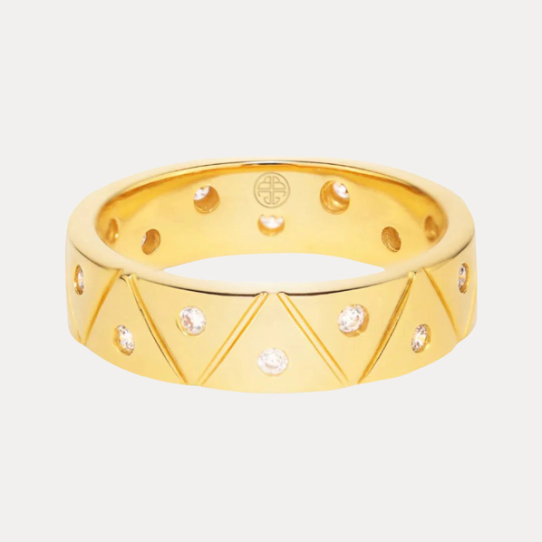 22kt Gold Plated Brass "Light" Serenity Ring for Women | BuDhaGirl
