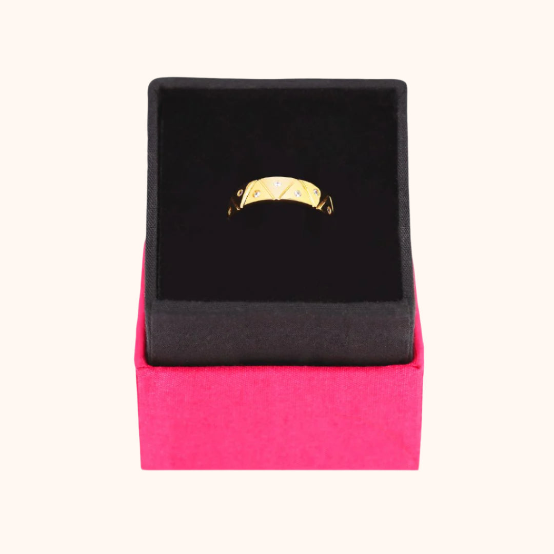 22kt Gold Plated Brass "Light" Serenity Ring for Women | BuDhaGirl