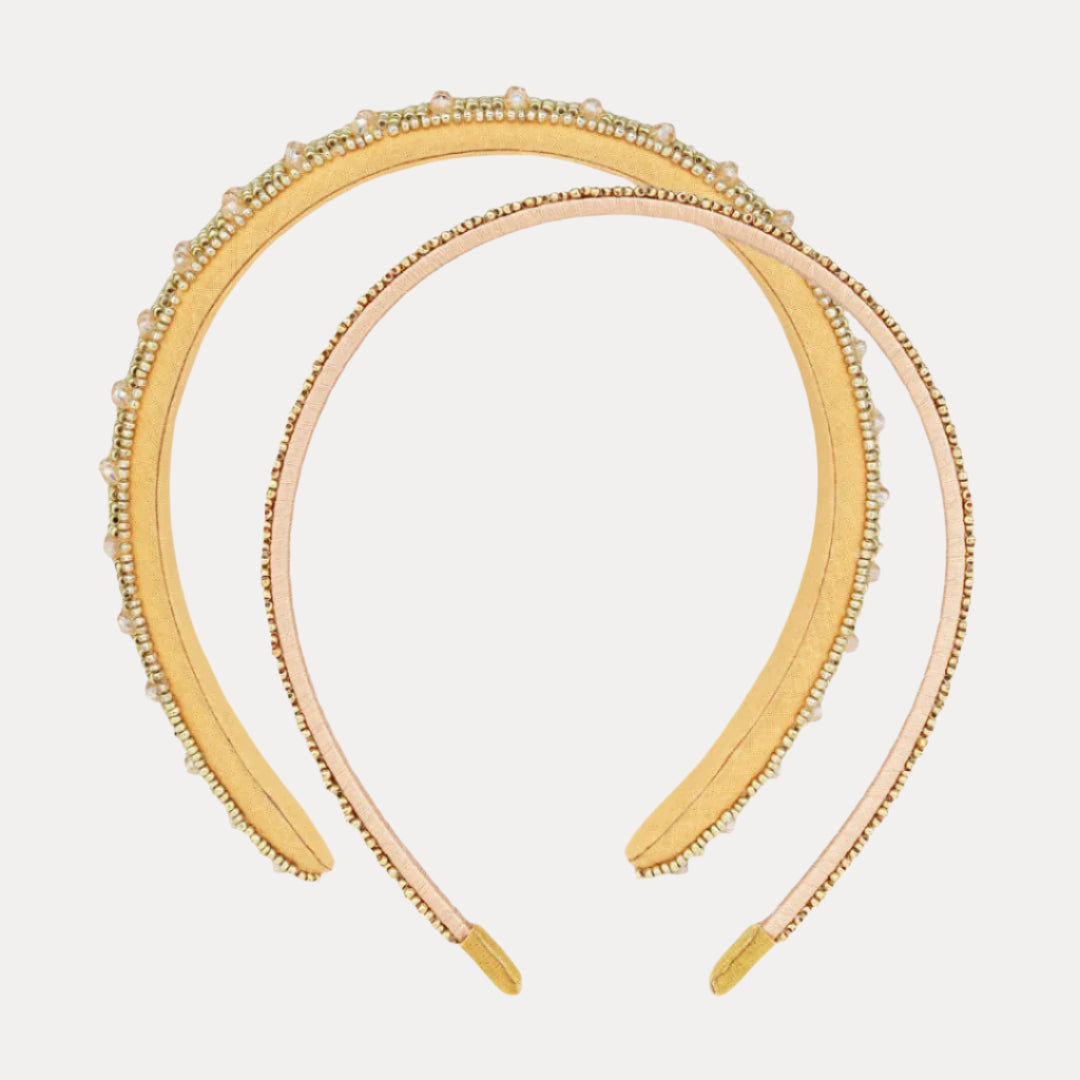 Gold Mix and Match Plaza Duo Headbands | BuDhaGirl