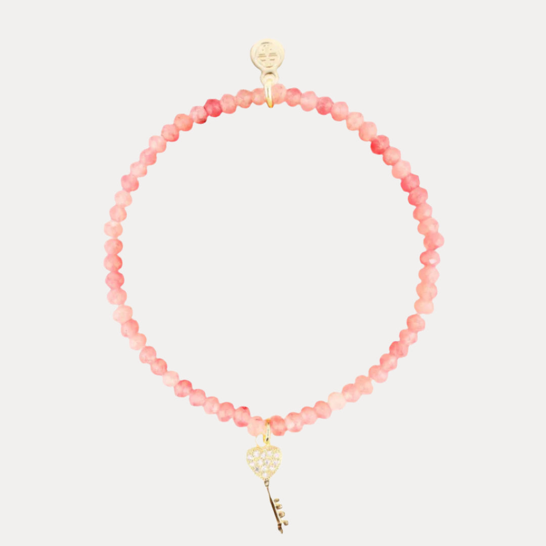Luna Bracelet - Rose With Key Charm