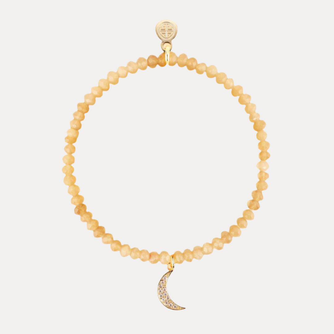Luna Bracelet - Sand With Moon Charm