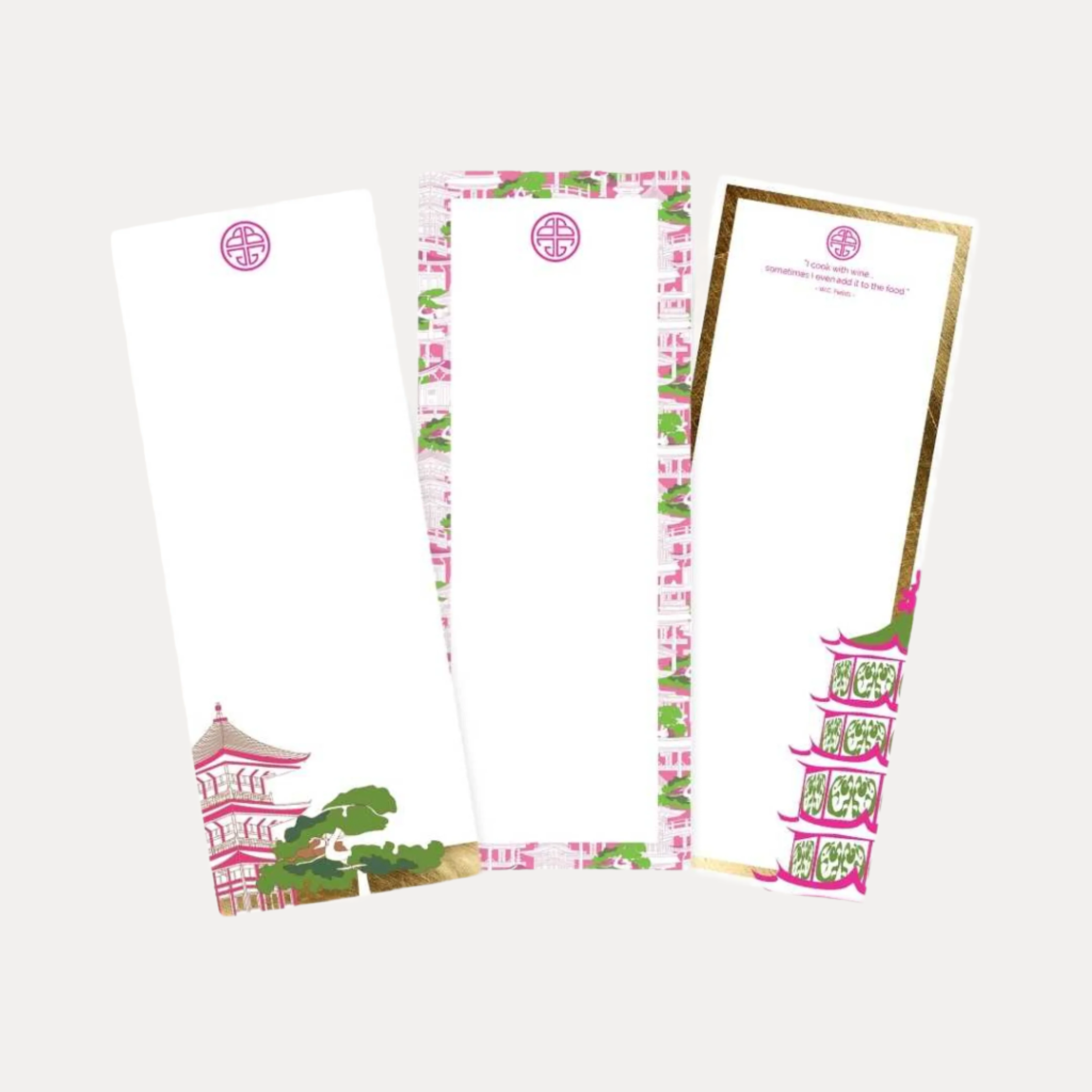 Pagoda Magnetic Notepads - Set de 3