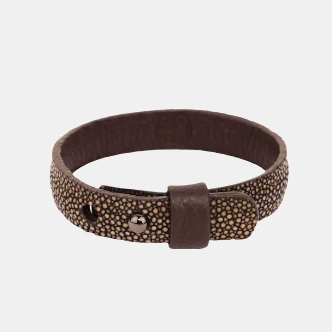 Stingray Brown Wrist Wrap Bracelet For Men | BuDhaHomme by BuDhaGirl