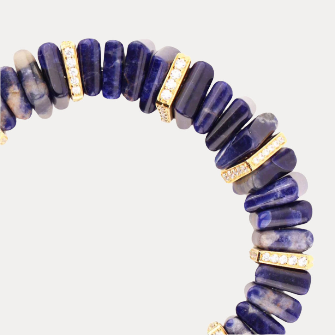Sodalite Tablet Beaded Bracelet for Women | BuDhaGirl