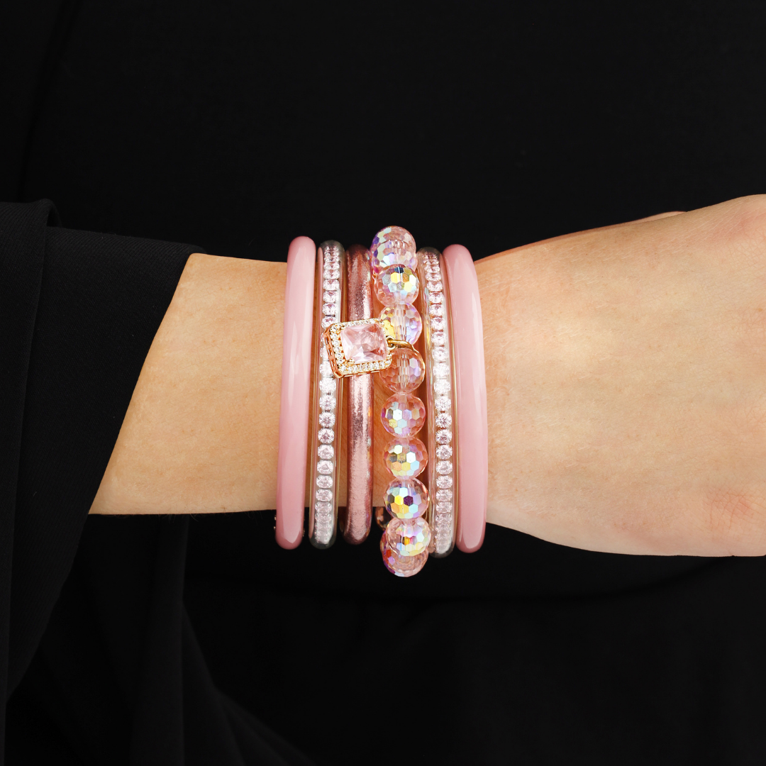 The Pink Holiday Stack | Bangles, Bracelets, Jewelry | BuDhaGirl