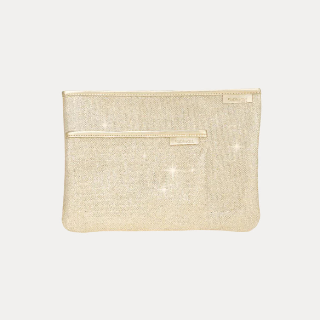 Small/Medium Gold Glitter Stardust Canvas Pochette | BuDhaGirl