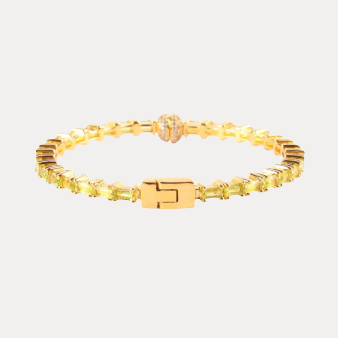 Peridot Baguette Crystals Aurora Bracelet | BuDhaGirl