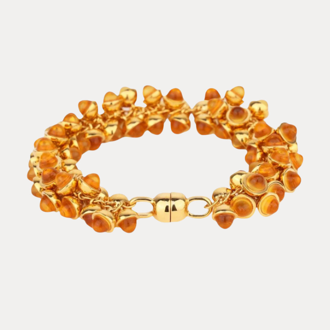 Cosmic Cabochon Cut Crystals Bracelet - Citrine | BuDhaGirl