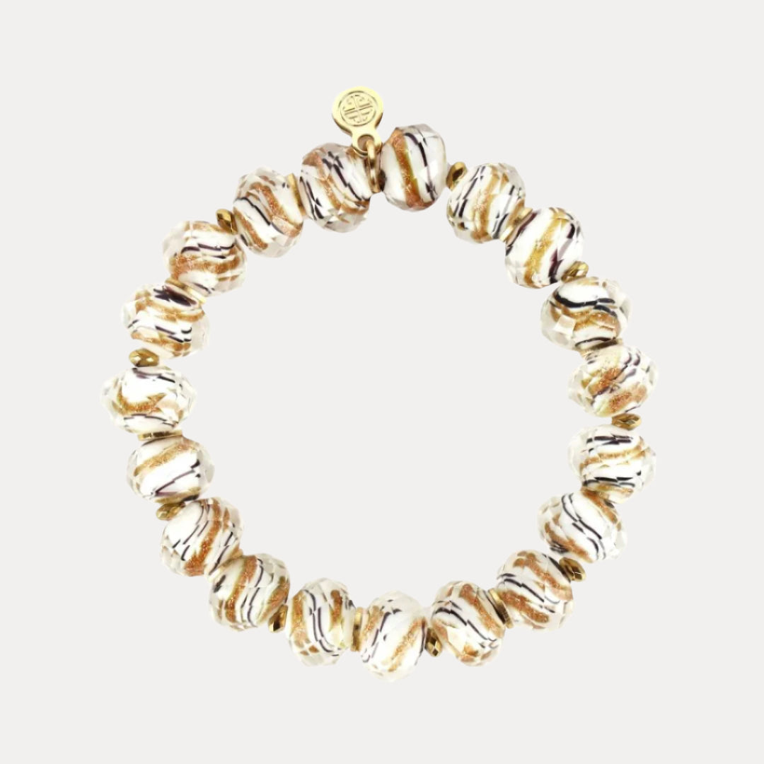 Fjord Bracelet - Gold and Navy Pattern | BuDhaGirl