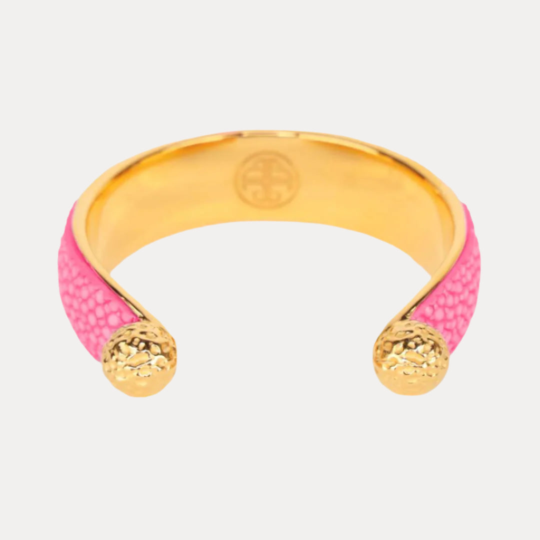 Jolene Crescent Gold-Dipped Stingray Cuff | BuDhaGirl