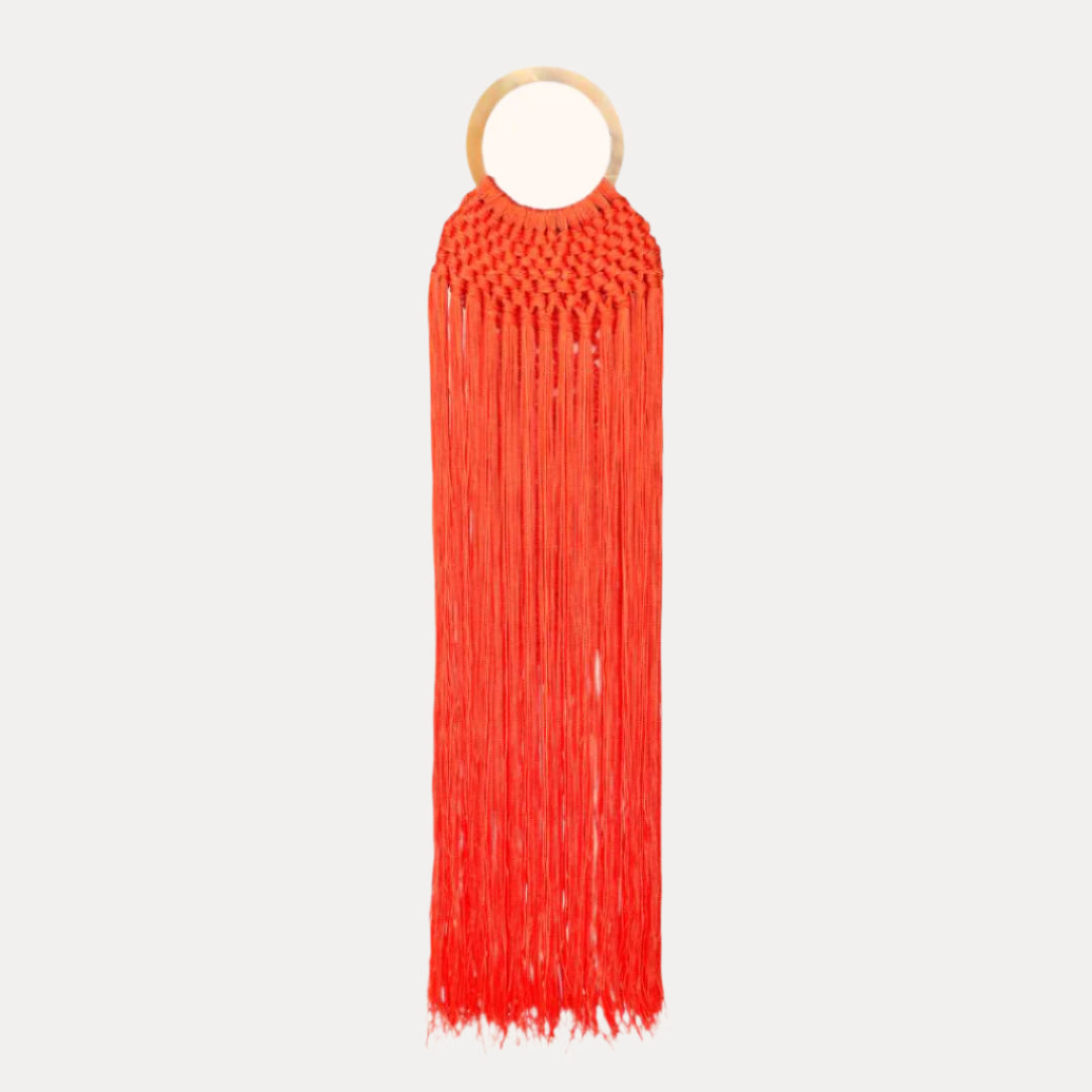 Fringe Handbag in Coral | Fringe Bag by BuDhaGirl