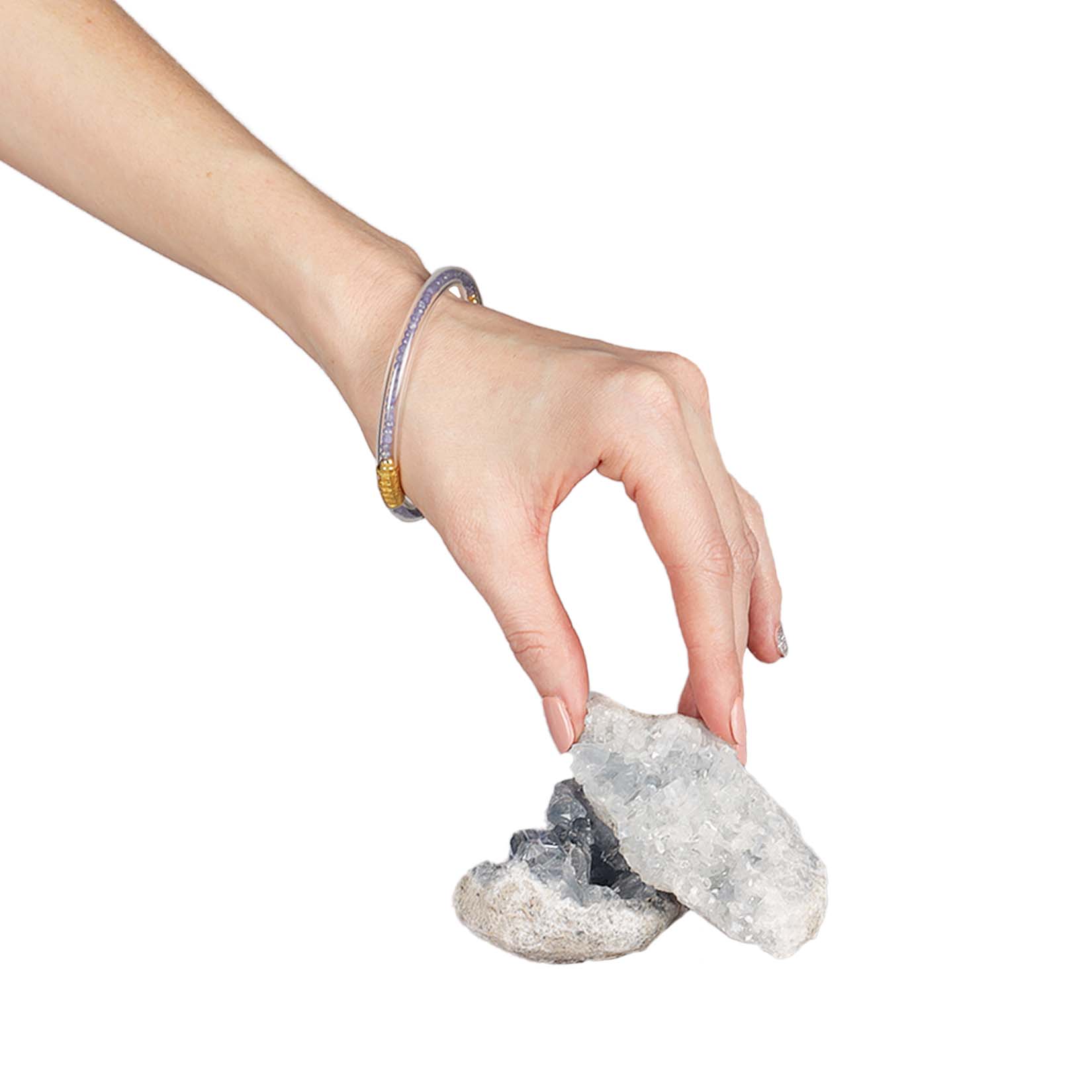 Tanzanite Luxe All Weather Bangle®(AWB®) - Serenity Prayer | Bangle Bracelets for Women | BuDhaGirl