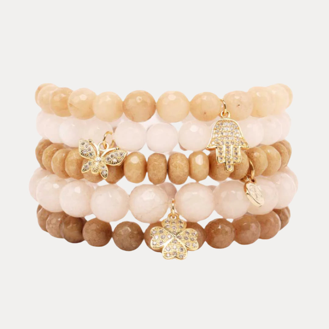 Chamonix - Crystal Beaded Multi Bracelet Set | BuDhaGirl