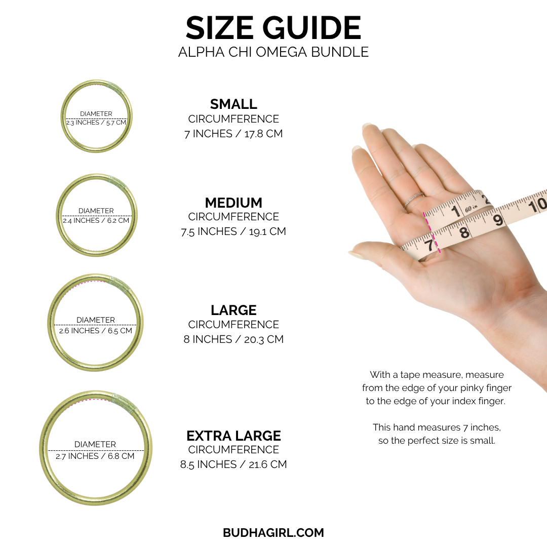 Alpha Chi Omega Bangle Bracelet Stack | BuDhaGirl