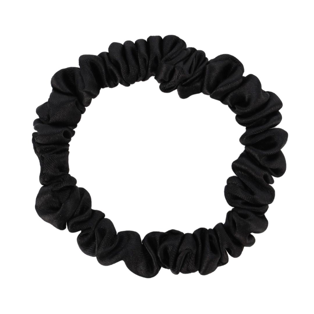 Pack of 7 Assorted Black Scrunchies Set For Women | BuDhaGirl