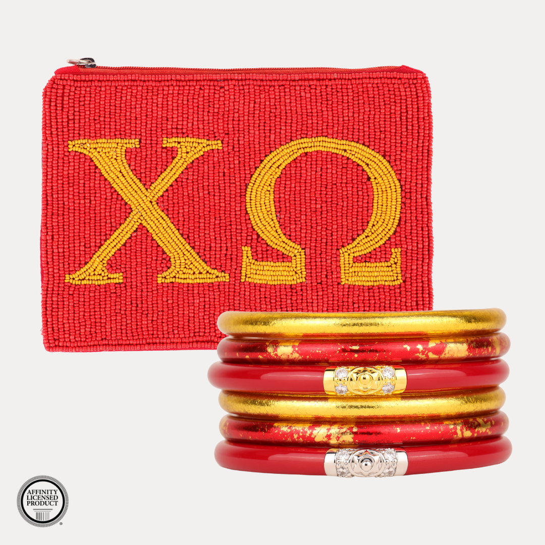 Chi Omega Sorority Bangle Bracelet Stack | BuDhaGirl