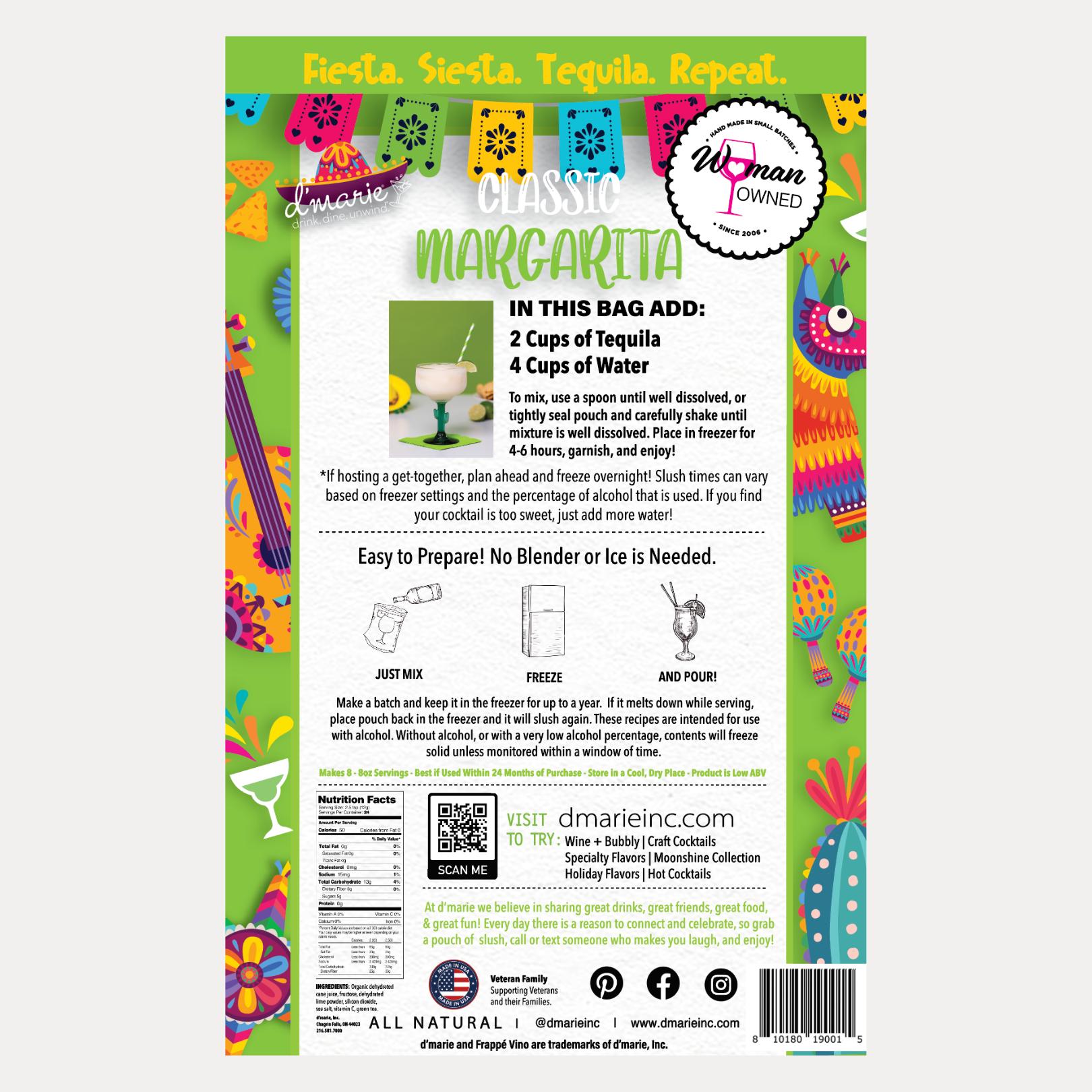 D'Marie Classic Margarita Mix | Frozen Cocktail Slush | BuDhaGirl