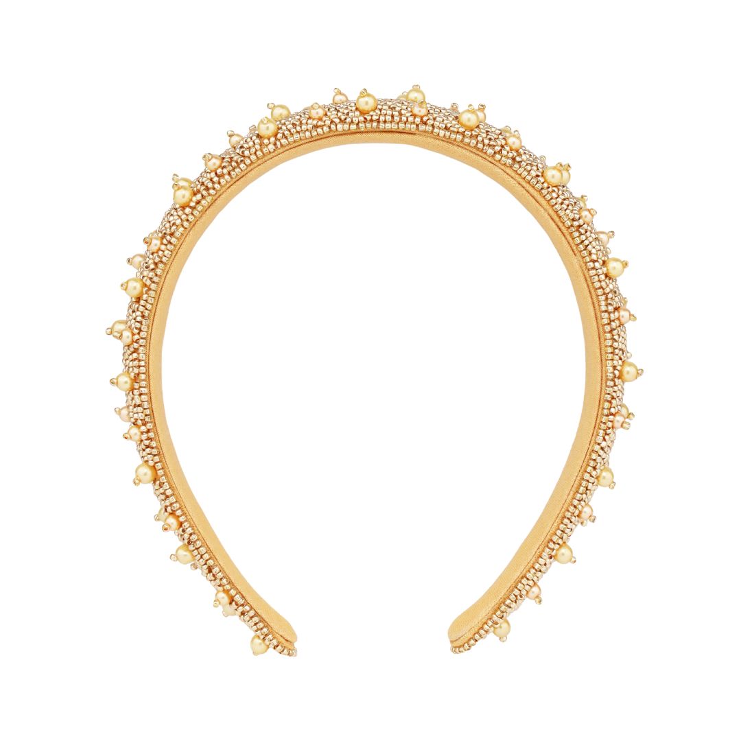 Gold Dot Headband: Elegant and Unique Textured Headband | BuDhaGirl