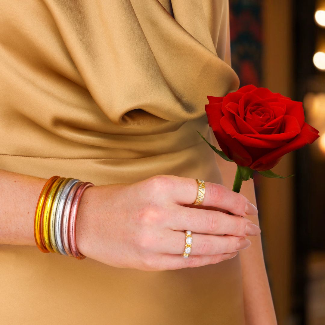 Golden Bangle Bracelet Stack: Inspired by the Golden Bachelorette | BuDhaGirl