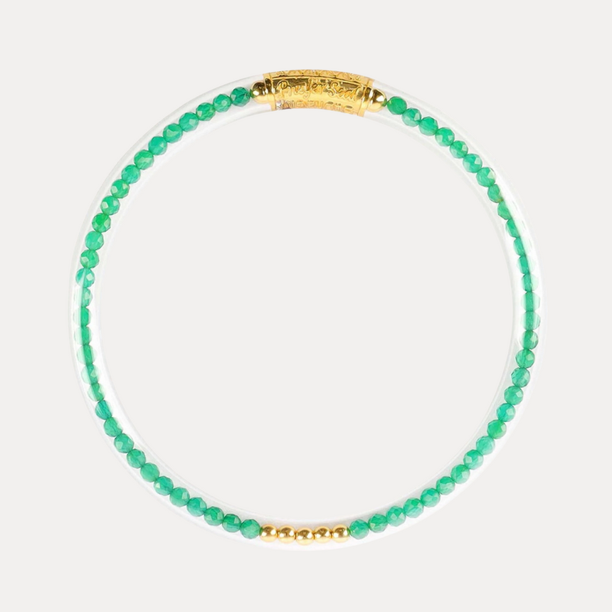 Green Onyx Luxe All Weather Bangle | BuDhaGirl