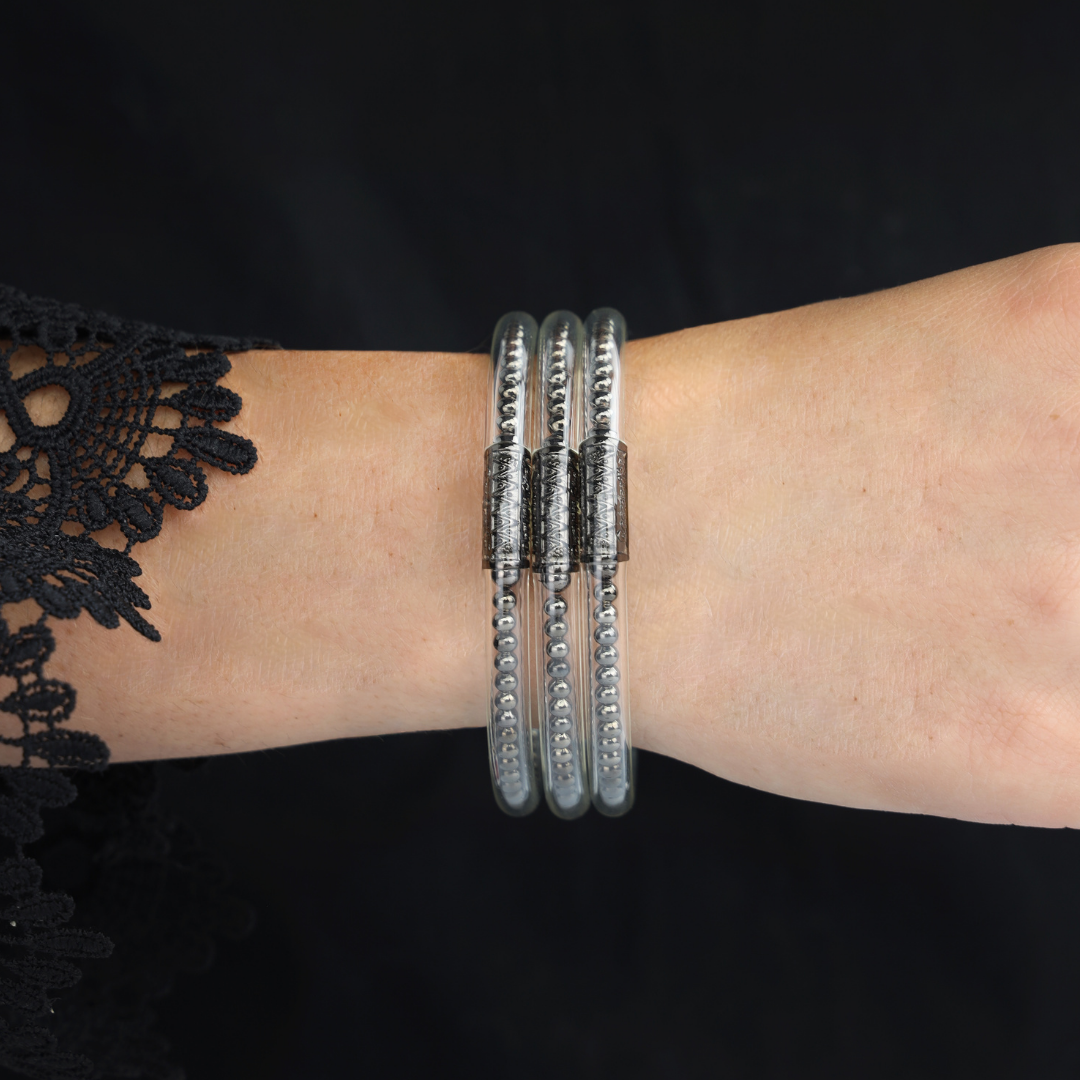 Gunmetal BIBI All Weather Bangles | BuDhaGirl