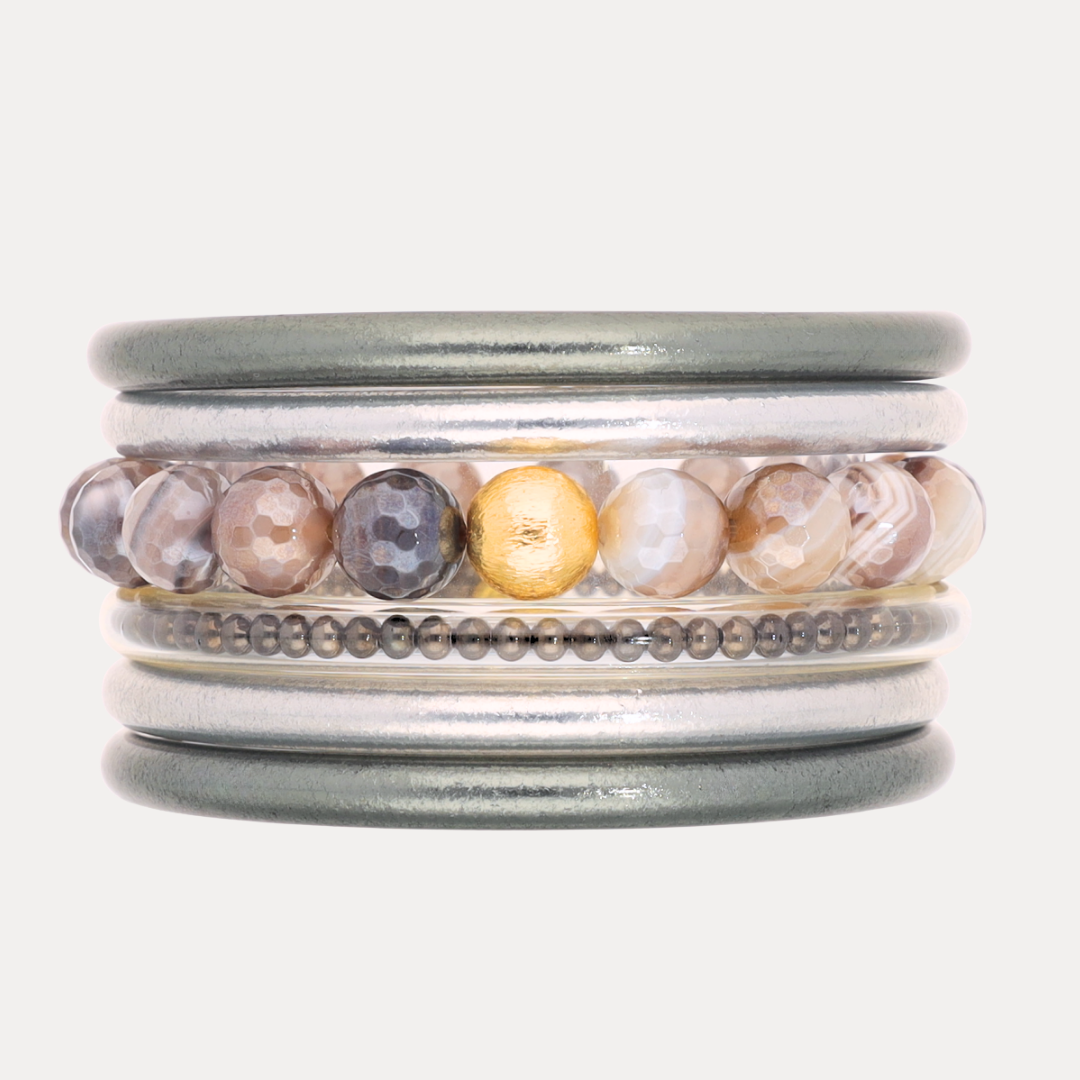 January Full Moon Bangle Bracelet Stack from BuDhaGirl