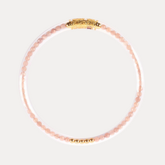Pink Moonstone Luxe All Weather Bangle®(AWB®) - Serenity Prayer