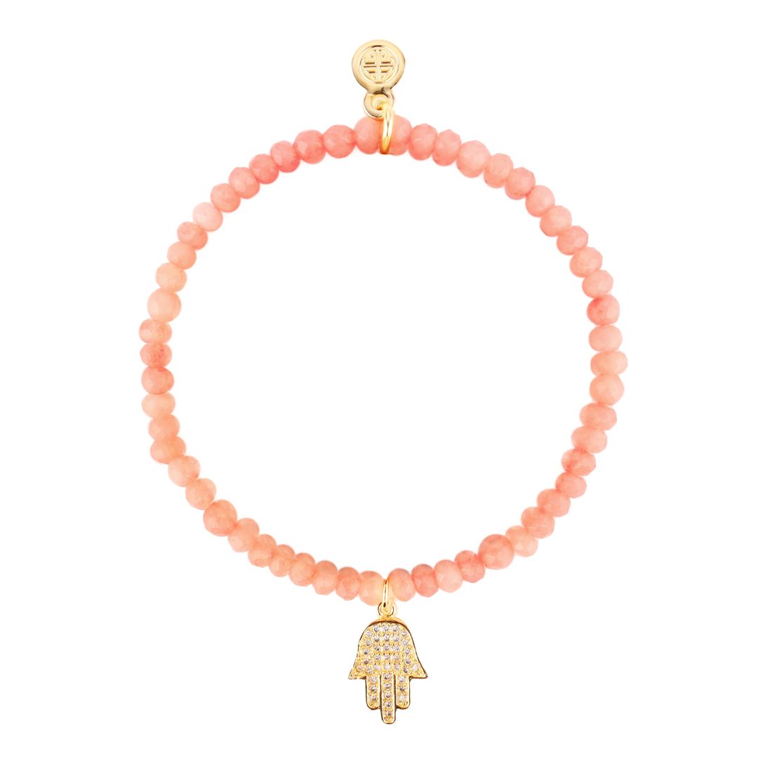 Luna Bracelet - Rose Gold With Hand Charm