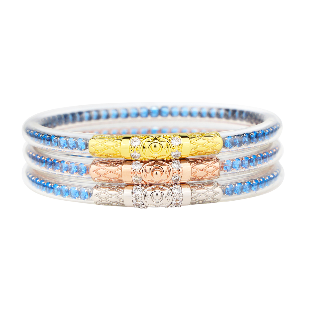 Sapphire Three Queens All Weather Bangles Bracelets | BuDhaGirl