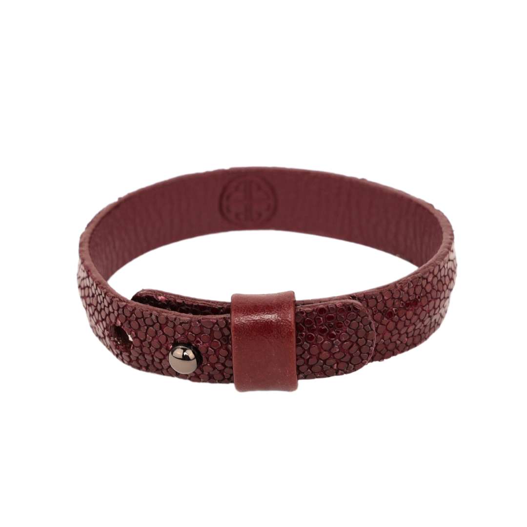 Stingray Burgundy Wrist Wrap Bracelet For Men | BuDhaHomme by BuDhaGirl