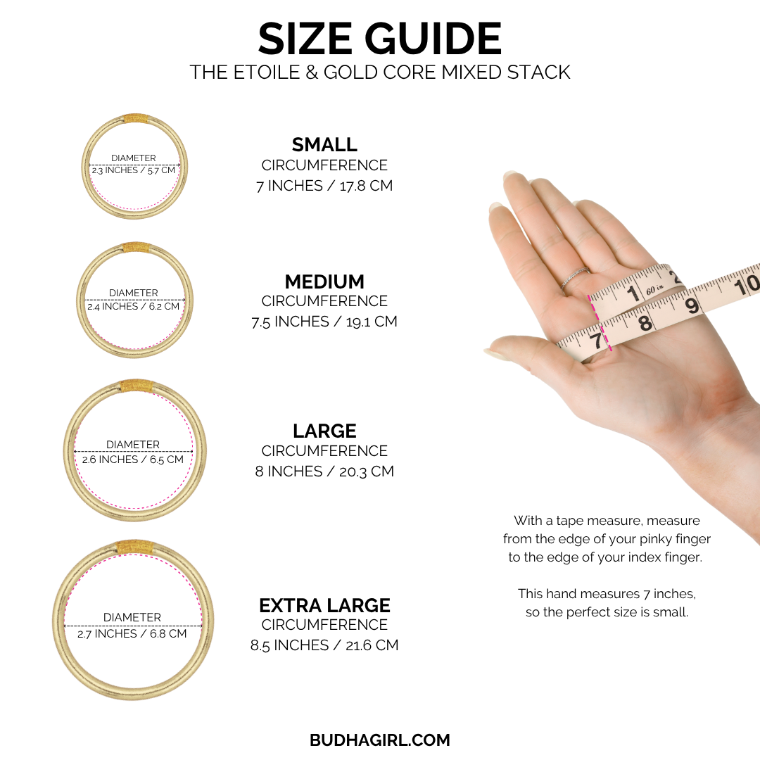 The Etoile & Gold Core Mixed Stack | Bangles, Bracelets, Jewelry | BuDhaGirl