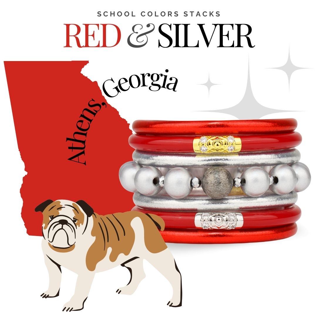 Red/Silver Game Day Stack for the University of Georgia | BuDhaGirl