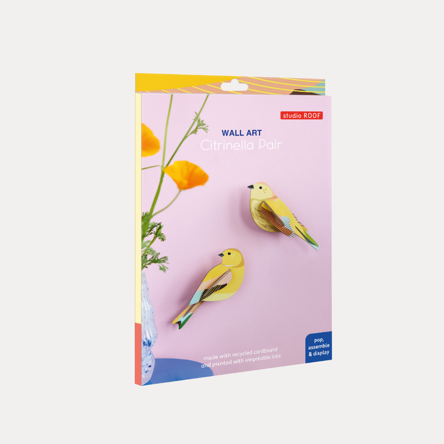 Citrinella Pair Wall Art | Sustainable 3D Bird Decor | BuDhaGirl