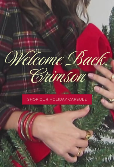 Crimson All Weather Bangles| Mobile Banner | Holiday Jewelry | BuDhaGirl