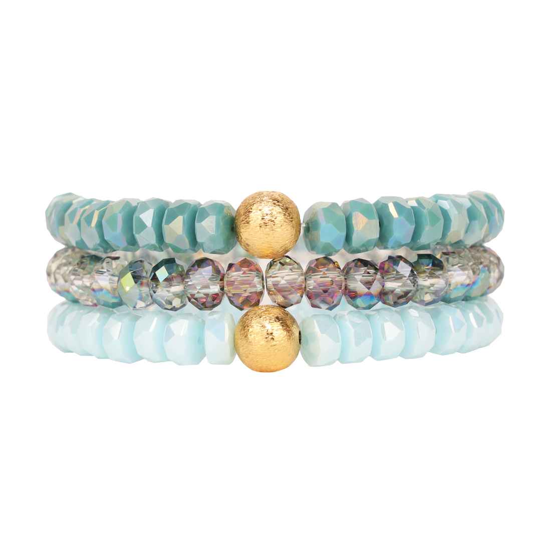 Glacier Beaded Bracelets - Set of 3 | BuDhaGirl