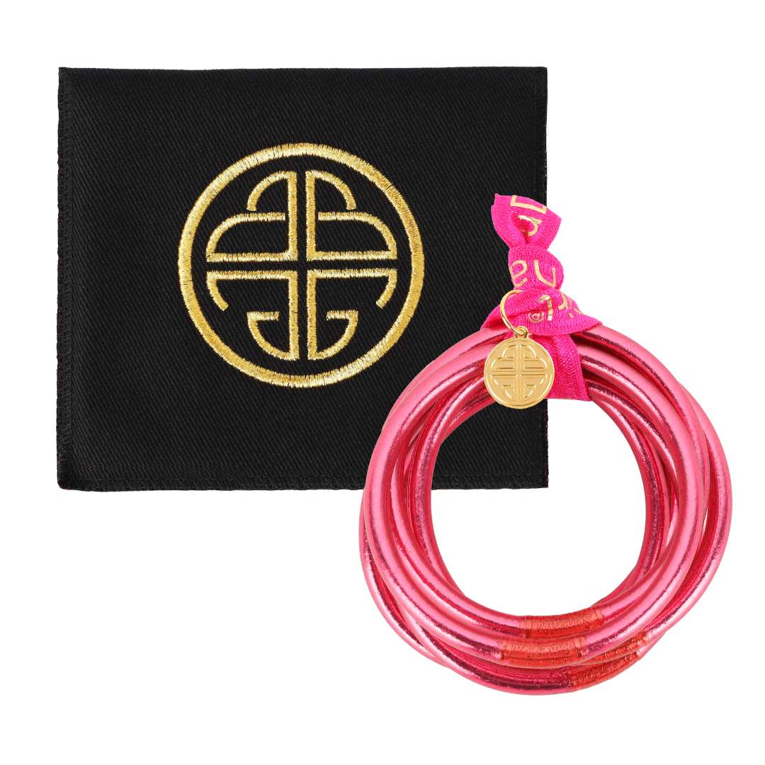 Pink All Weather Bangles® (AWB®) - Serenity Prayer | Bangle Bracelets for Women | BuDhaGirl