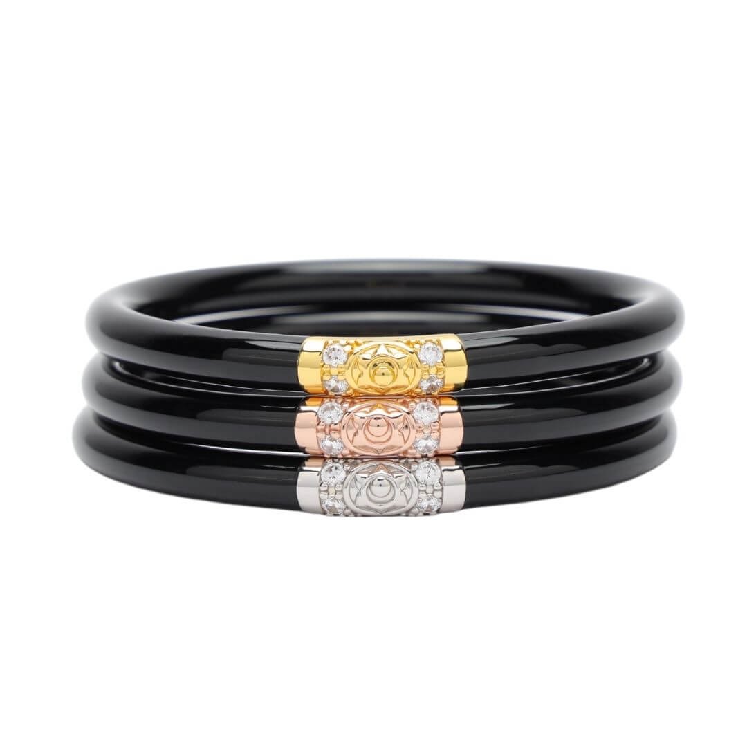 Three Kings All Weather Bangles® (AWB®) - Black | Bangle Bracelets for Women | BuDhaGirl